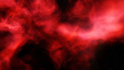 Space background with realistic nebula and shining stars 3d render