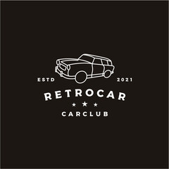 Fototapeta premium Vintage Retro car logo design. vintage or classic or retro badge emblem style