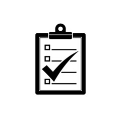 Success list icon flat color isolated on white background
