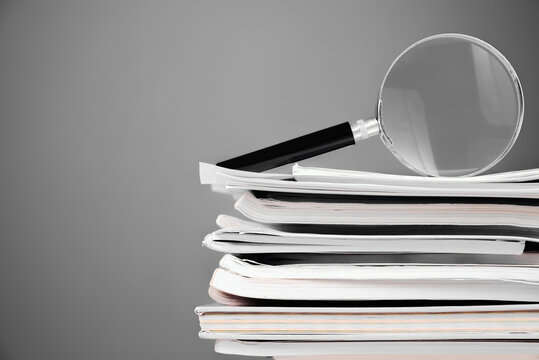 Magnifying glass on Documents