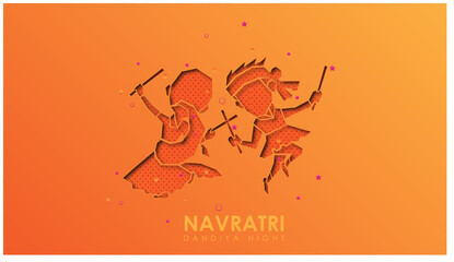 Dandiya night celebration on navratri.