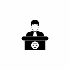 judge icon, lawyer icon, attorney vector illustrations