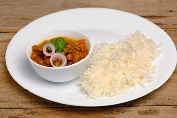 Indian food rajma masala or kidney beans curry