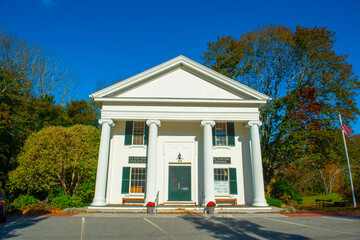 Lincoln Old Town Hall and US Postal Office at 17 Lincoln Road in historic town center of Lincoln,...
