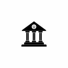 court building icon, court building vector illustrations symbol