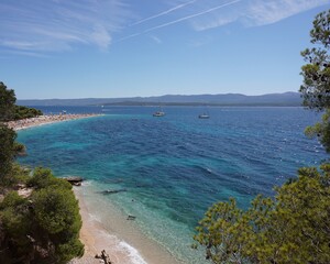 View on the Golden Horn Beach on the island of Brac