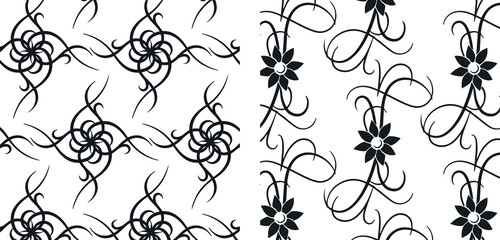 Repeat pattern design, seamless, Flowers, element, art pattern