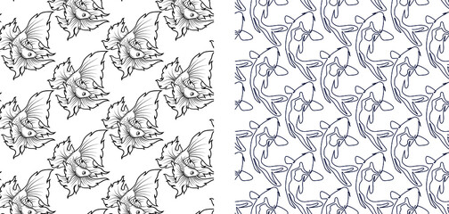 Repeat pattern design, seamless, Flowers, element, art pattern