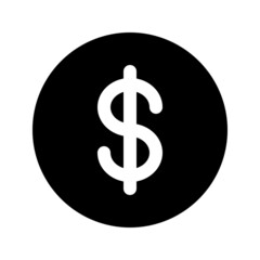 Obraz premium Illustration vector graphic icon of Australia United States Dollar currency. Solid Style Icon. Vector illustration isolated on white background. Perfect for website or application design.