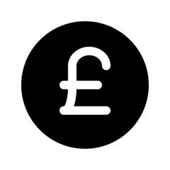 Illustration vector graphic icon of Egypt United Kingdom Pound currency. Solid Style Icon. Vector illustration isolated on white background. Perfect for website or application design.