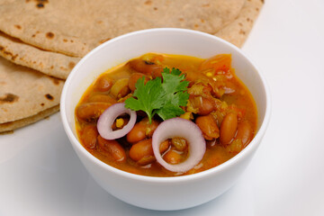 Indian food rajma masala or kidney beans curry