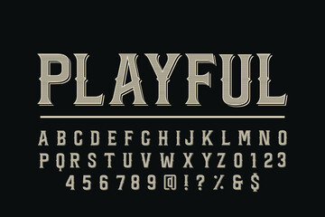 Typeface alphabet Font Script handcrafted handwritten vector label design old style.Shadow Effect.vintage Hand Drawn.Retro Typography.Vector Illustration.
