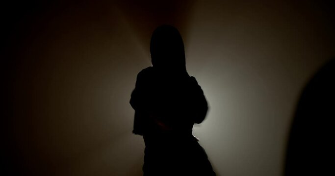Girl silhouette shape dance