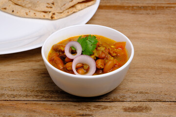 Indian food rajma masala or kidney beans curry