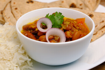 Indian food rajma masala or kidney beans curry