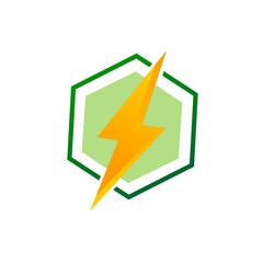 Energy power icon vector template