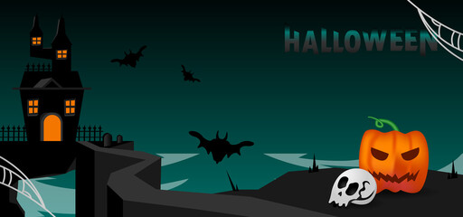 Halloween illustration design concept vector