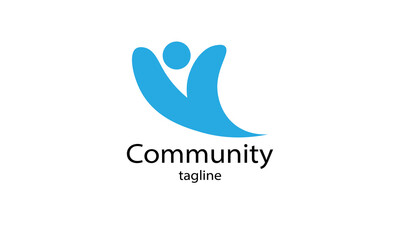 Premium vector community people association logo template