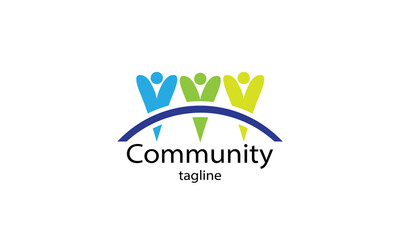 Premium vector community people association logo template