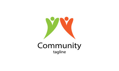 Premium vector community people association logo template