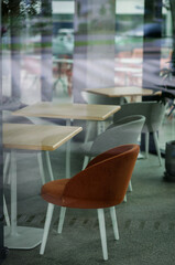 the empty interior of the cafe