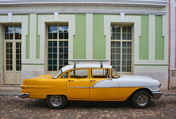 Vintage Chevy in UNESCO World Heritage Trinidad, Cuba.