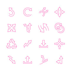 Interface Arrow icons set. Interface Arrow pack symbol vector elements for infographic web
