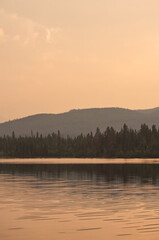 A Smoky Evening at Pyramid Lake