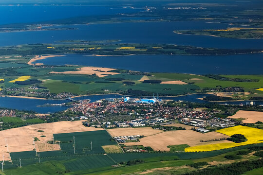 Wolgast, Mecklenburg-Vorpommern, Deutschland, Luftaufnahme 