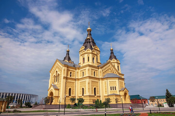 Fototapeta na wymiar Alexander Nevsky Cathedral in Nizhny Novgorod, Russia.