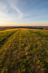 sunset over the field