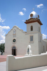 The Ysleta Mission near El Paso, Texas, part of the Historic Mission Trail in Texas