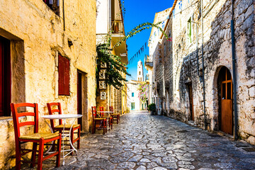 Obraz premium Areopoli, the traditional village of Mani in Peloponnese Greece
