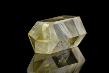macro mineral stone yellow citrine