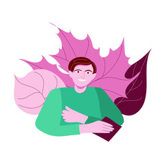 young student with a book