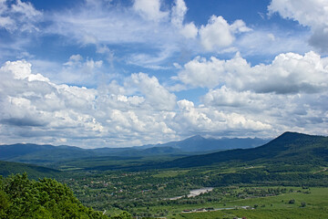 Fototapeta premium Месяц май над станицей Даховской