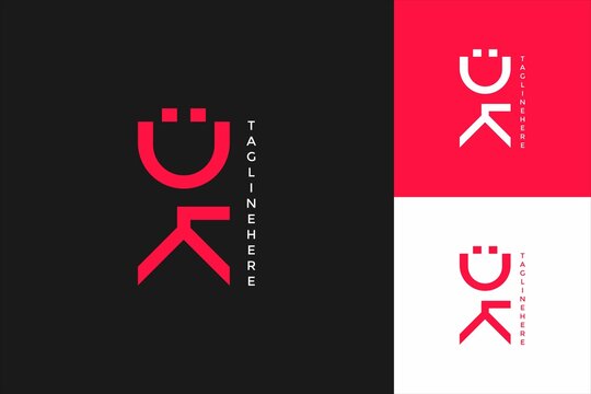 letter Dk logo.Japanese concept design, modern, simple, unique,Vector illustrator