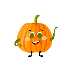 Cute pumpkin in cartoon style for prints