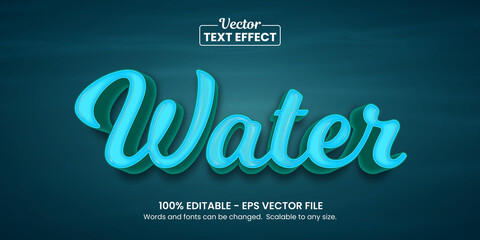 Blue water, Editable Text Effect