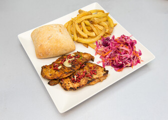 wings with vegetables