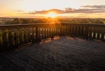 Sunset on the observation deck at the Cathedral of the Transfiguration of the Lord

Ostrov village, Leninsky district, Moscow region, 08/23/2021