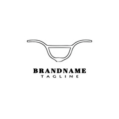 handlebar logo cartoon icon design template vector illustration