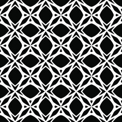 floral seamless pattern background.Geometric ornament for wallpapers and backgrounds. Black and white pattern.