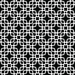 floral seamless pattern background.Geometric ornament for wallpapers and backgrounds. Black and white pattern.
