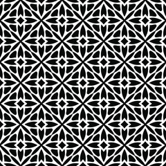 floral seamless pattern background.Geometric ornament for wallpapers and backgrounds. Black and white pattern.