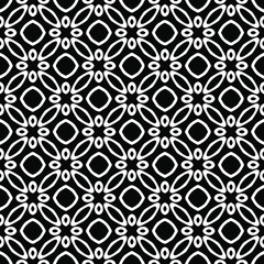 floral seamless pattern background.Geometric ornament for wallpapers and backgrounds. Black and white pattern.
