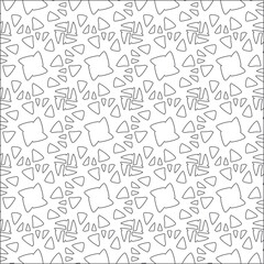 Vector pattern with symmetrical elements . Repeating geometric tiles from striped elements. black patterns.