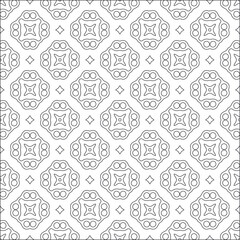  Vector pattern with symmetrical elements . Repeating geometric tiles from striped elements. black patterns.