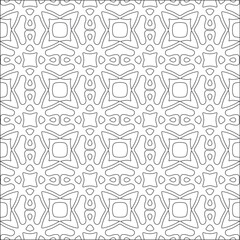 Vector pattern with symmetrical elements . Repeating geometric tiles from striped elements. black patterns.