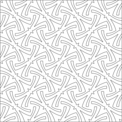 Vector pattern with symmetrical elements . Repeating geometric tiles from striped elements. black patterns.